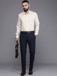 Louis Philippe Classic Fit Ethnic Motifs Printed Pure Cotton Formal Shirt