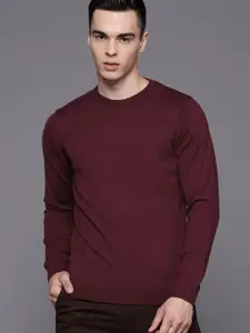 Louis Philippe Embroidered Brand Logo Detailed Pullover