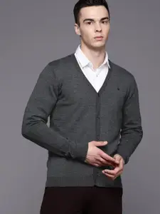 Louis Philippe Men Solid Formal Cardigan