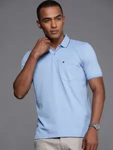 Louis Philippe Solid Polo Collar Pocket T-shirt