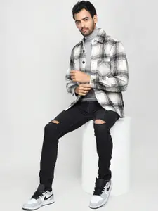 Dlanxa Checked Single-Breasted Trench Coat