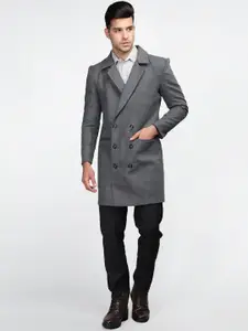 Dlanxa Double-Breasted Notched-Lapel Tweed Overcoat