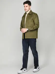 Dlanxa Single-Breasted Shirt-Collar Overcoat