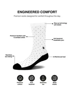 SockSoho Men Pack Of 3 Patterned Calf Length Socks