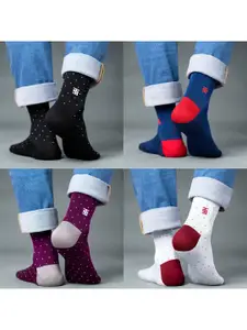 SockSoho Pack Of 4 Patterned Calf Length Socks