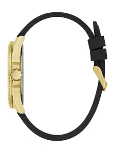 GUESS Men Patterned Dial & Textured Straps Analogue Watch GW0639G2