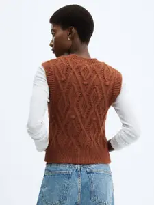 MANGO Chunky-Knit Sweater Vest