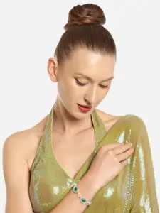 Zaveri Pearls Gold-Plated Wraparound Bracelet