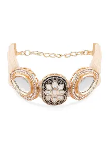 Zaveri Pearls Kundan Studded Link Bracelet