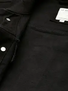 Louis Philippe Jeans Spread Collar Casual Denim Jacket