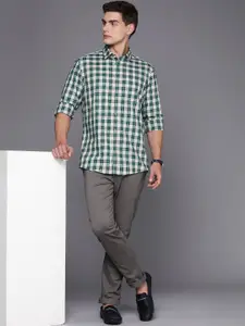 Louis Philippe Sport Slim Fit Checked Pure Cotton Casual Shirt