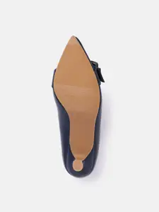Allen Solly Buckle Detail Pointed-Toe Slim Heel Pumps