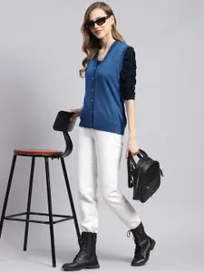 Monte Carlo V-Neck Sleeveless Pure Wool Cardigan Sweater