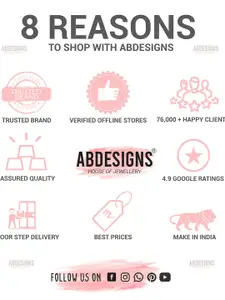 ABDESIGNS Set Of 2 Silver-Plated AD Studded Mangalsutra With Earrings