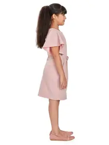 Peppermint Flutter Sleeve A-Line Dress