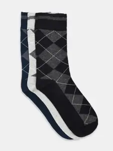 BYFORD by Pantaloons Men Pack Of 3 Patterned Above Ankle-Length Socks