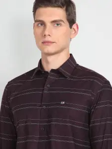 Arrow Sport Slim Fit Striped Pure Cotton Casual Shirt