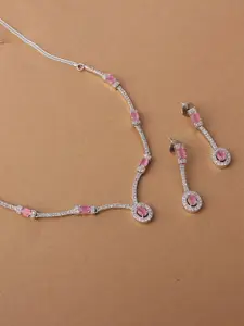 Mirana Rhodium-Plated Necklace and Earrings