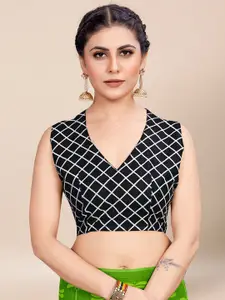 Saree mall Abstract Printed Poly Cotton Bagh Sarees