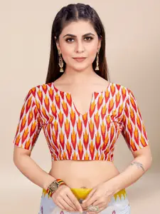 Saree mall Ethnic Motifs Printed Pure Cotton Ikat Sarees