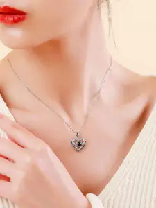 Krelin Rose Gold Plated Artificial Stones and Beads Studded Pendant With Chain