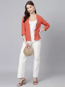 DECKEDUP Chevron Printed Cotton Shrug