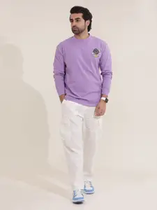 Maniac Graphic Printed Drop-Shoulder Sleeves Cotton Regular T-shirt