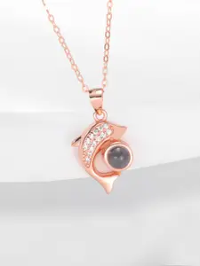 FIMBUL Rose Gold Plated Pendant With Chain