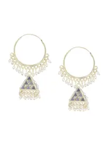 PRIVIU Gold-Plated Triangular Jhumkas