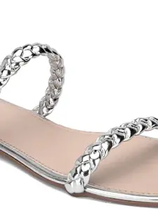 Hydes N Hues Braided Open Toe Flats