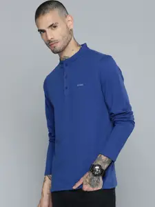 R.Code by The Roadster Life Co. Men Henley Neck Sweatshirt
