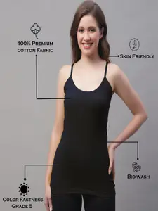 Friskers Sleeveless Cotton Long Camisole