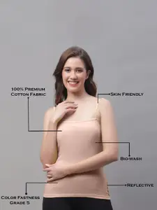 Friskers Sleeveless Pure Cotton Long Camisoles