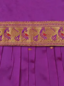 Wish Karo Girls Woven Design Zari Ready to Wear Lehenga Choli