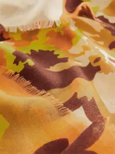 MANGO Fringed Edge Printed Soft Scarf