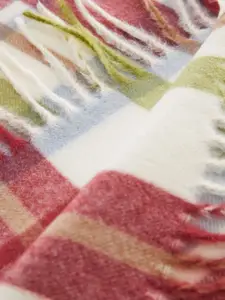 MANGO Women Fringed Edge Checked Scarf