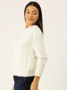 Madame Shimmery Fuzzy Detail Pullover