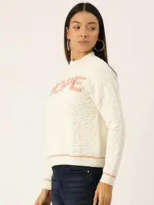 Madame Typography Textured Pullover
