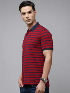 Van Heusen Sport Men Striped Polo Collar T-shirt