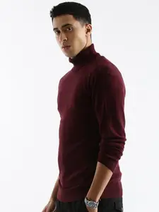 WROGN Turtle Neck Ribbed Hem Pullover