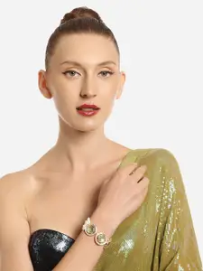 Zaveri Pearls Gold-Plated Wraparound Bracelet