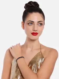 Zaveri Pearls Silver-Plated Kada Bracelet