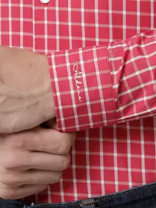 Aldeno Checked Cotton India Slim Fit Opaque Casual Shirt