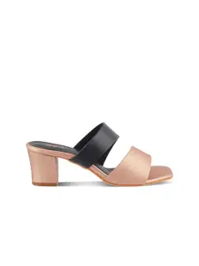 Tresmode SATANIA Colourblocked Open Toe Block Heels