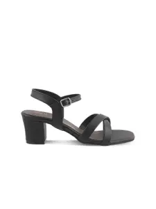 Tresmode ROCHE Cross Strap Block Heels With Buckles