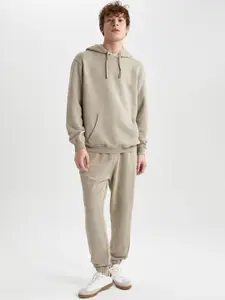 DeFacto Men Mid-Rise Pure Cotton Joggers
