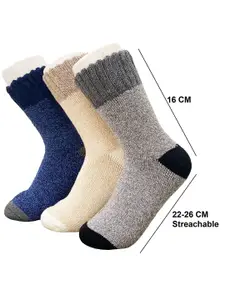Alexvyan Men Pack Of 3 Colourblock Calf-Length Socks
