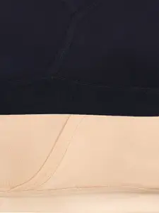 DChica Pack Of 2 All Day Comfort Bra Removable Cups Full Coverage