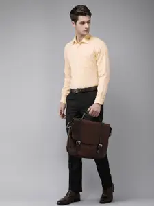 Van Heusen Pure Cotton Self Design Textured Custom Formal Shirt