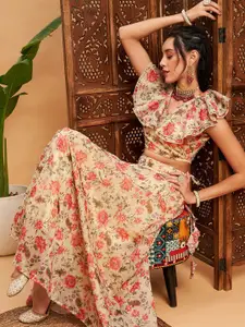 Shae by SASSAFRAS Floral Printed Ready To Wear Lehenga & Choli